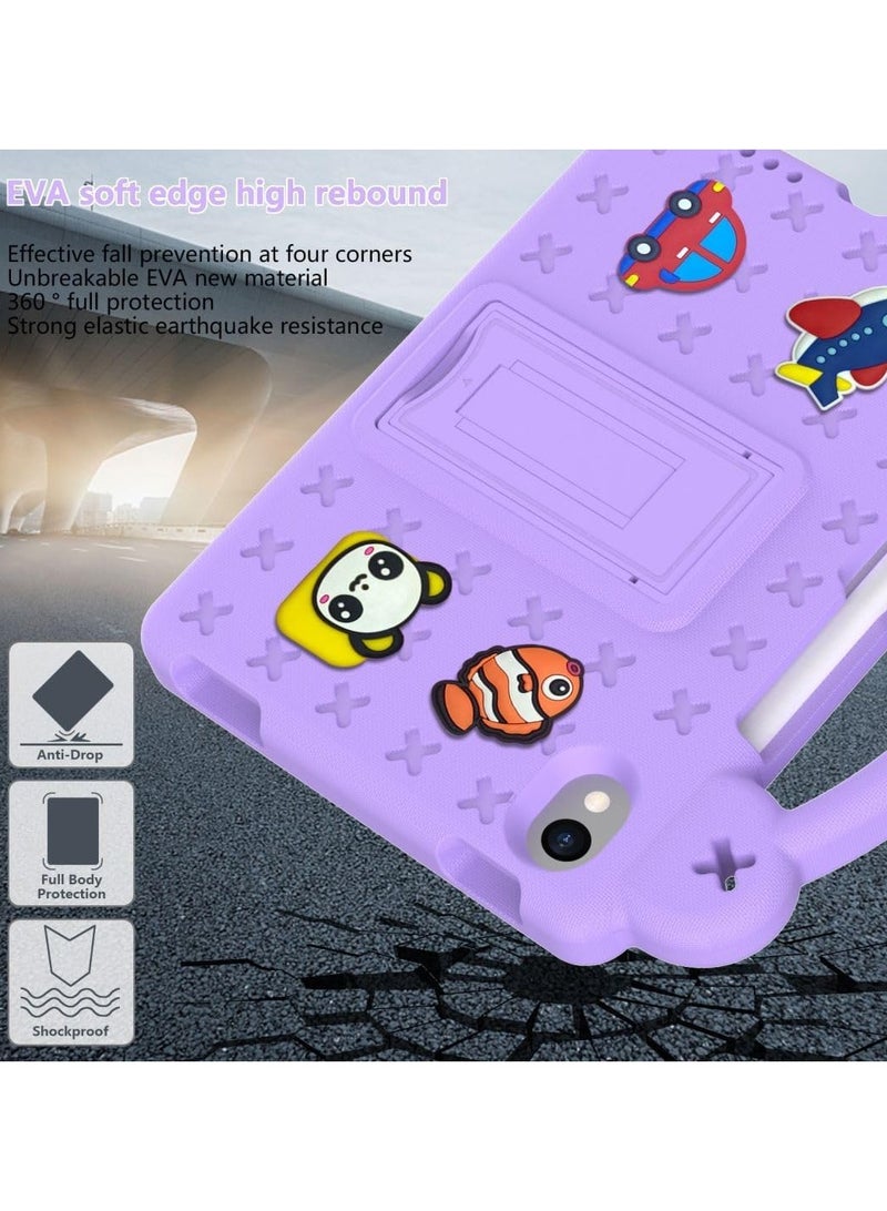 general Kid's Case for iPad Mini 7 (A17 Pro) 2024 Mini 6 2021 8.3-inch EVA Shock Grip Kid-Friendly Case with Foldable Stand and Removable Cartoon Doll - Image 2