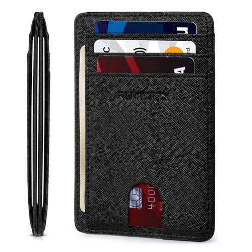 RUNBOX Slim Minimalist Front Pocket RFID Blocking Leather Wallets for Men and Women Card Holder Wallets Gifts for men - Image 1