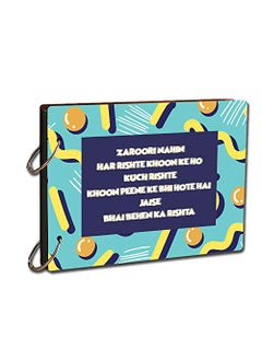 Paper Plane Design Scrapbook Photo Album Unique Gift for Siblings Brother and Sisters DIY Memories Book with 20 Black Sheets (Small 9 x 6.5 inch)