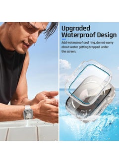 SJet Waterproof Case for Apple Watch Screen Protector 42mm Series 10 Tempered Glass Face Cover (42mm, Clear)  - Image 2