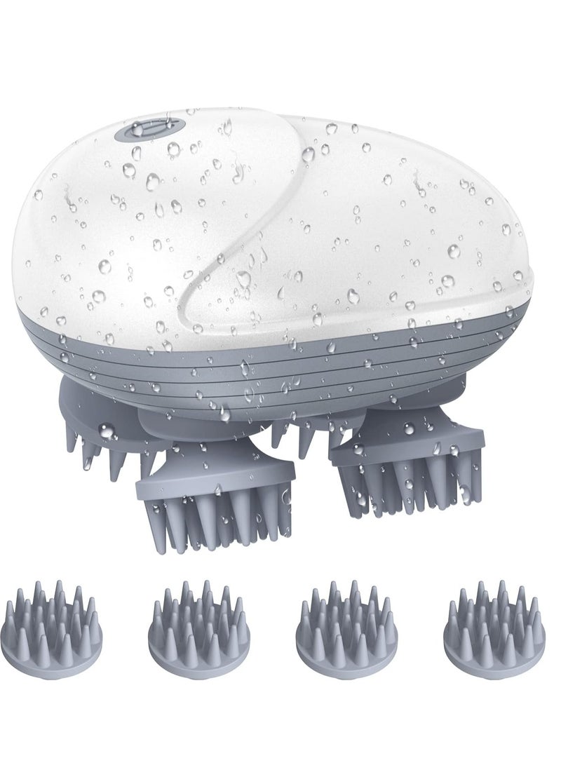 ELTRAZONE Electric Pet Massager for Dogs and Cats, Electric Scalp Massager with 4 Rotating Massage Heads 96 Massage Nodes, Handheld Pet Massager Head and Back Scratcher for Tight Muscles and Stiffness - Image 1