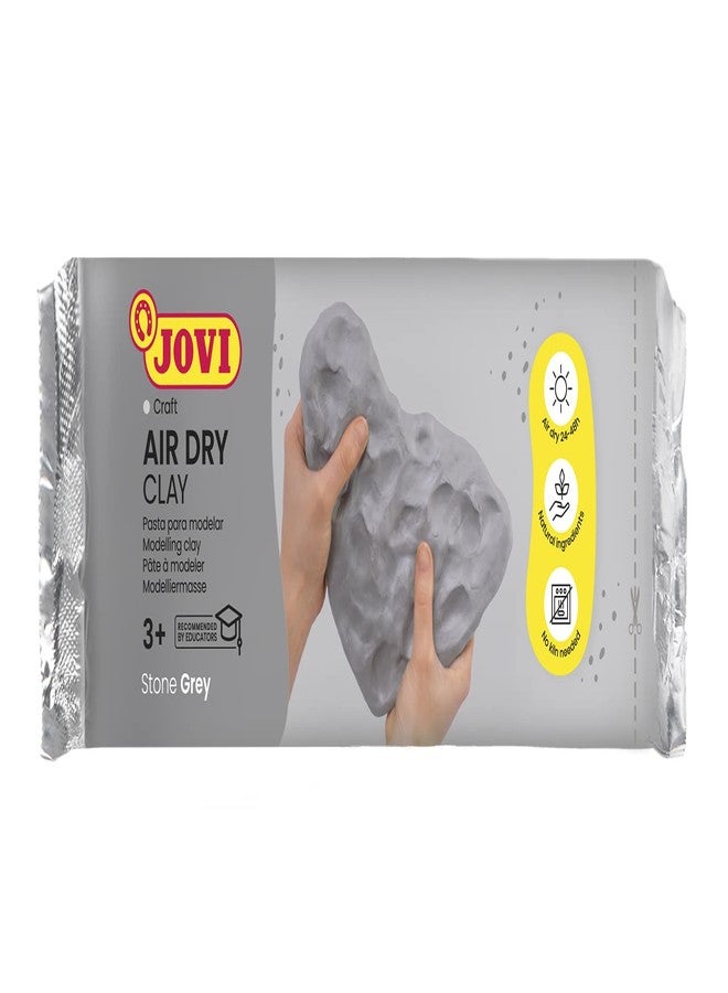 Jovi Air-Dry Modeling Clay; 8.8 oz. Grey, Non-staining, Perfect for Arts and Crafts Projects - Image 1
