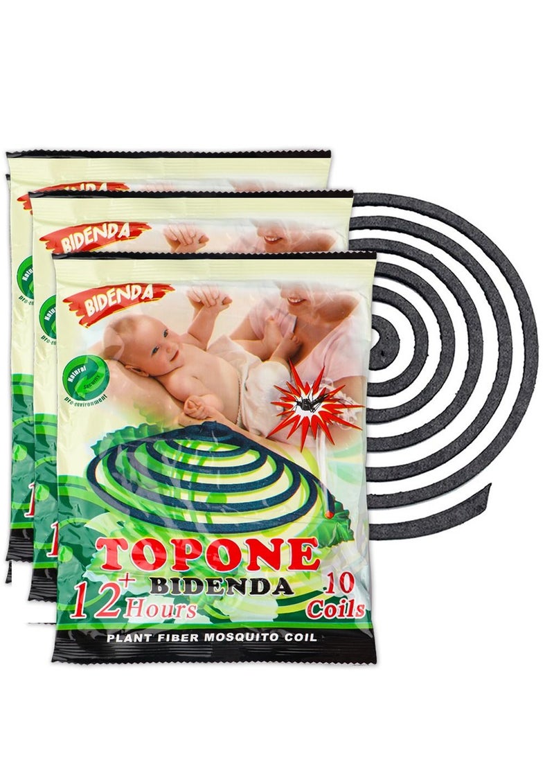 TOPONE - 30 Piece Mosquito Repellent Spiral Coils for Camping Trips Backyards Indoor or Outdoor Activities Use - Image 1