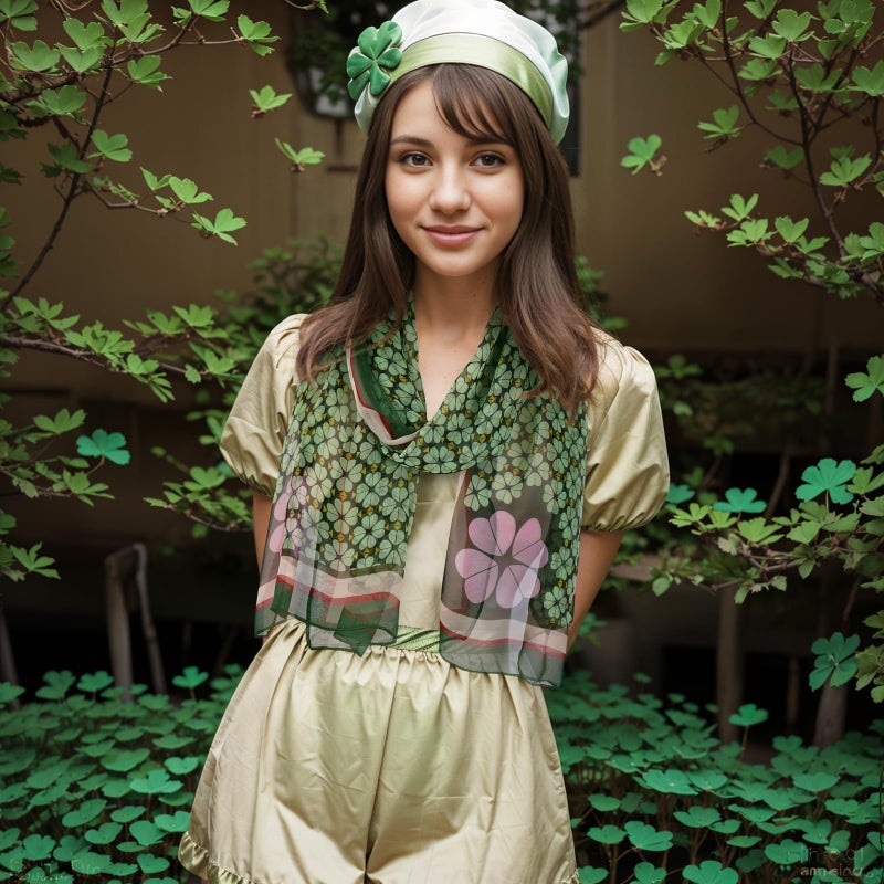E-Clover St. Patrick's Day Scarf Shamrock Scarves Shawl Irish Theme Scarfs for Women Holiday Green Clover Print - Image 3
