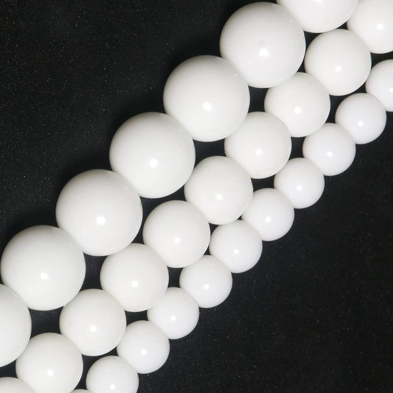 Yochus 6mm Natural Stone Beads for Jewelry DIY Making BulkNatural Tridacna Stone Round Loose BeadsBracelet Making