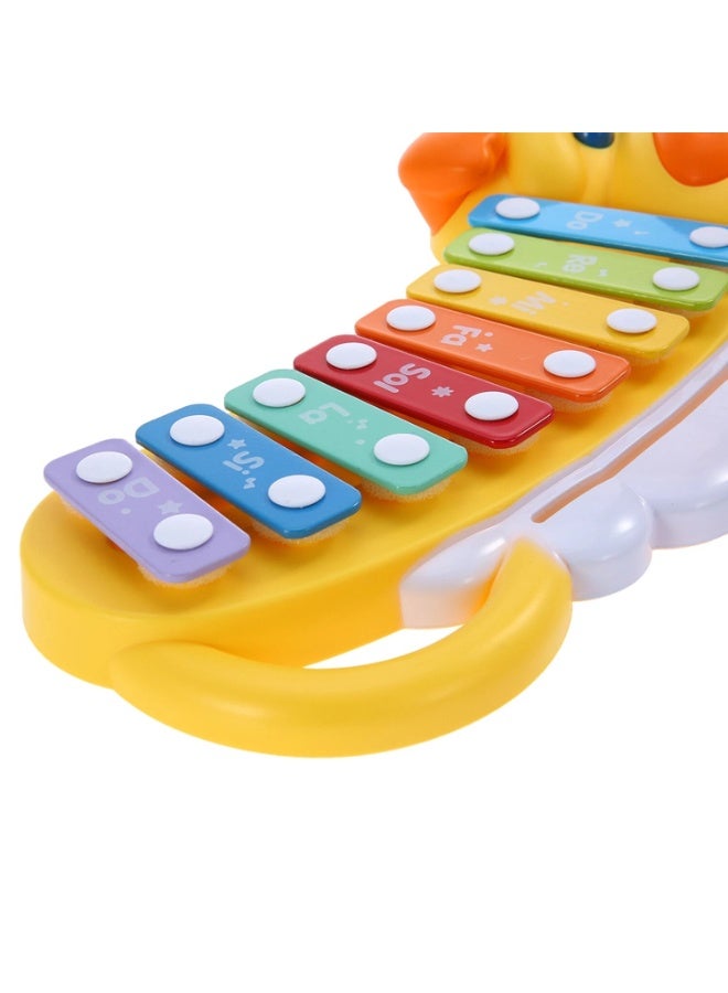 Kids Rainbow Xylophone, Yellow Duck Shape Musical Percussion Toy for Toddlers - Image 3
