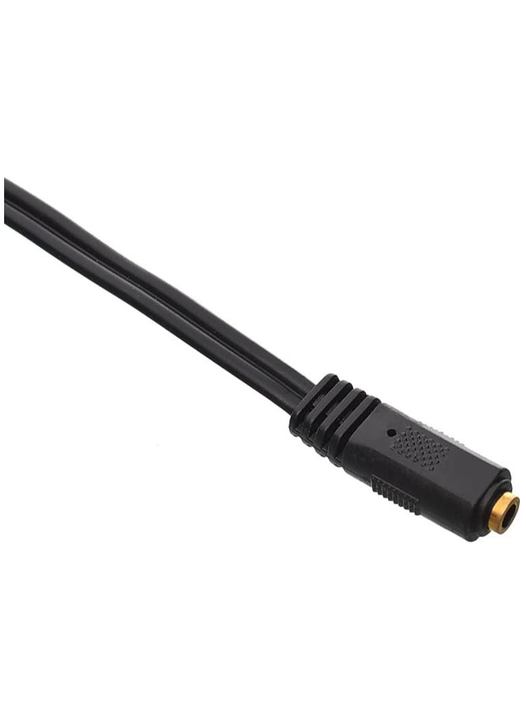 Generic - Cable Audio 2 Rca Male 3.5mm To Female 30cm - Black - Image 1