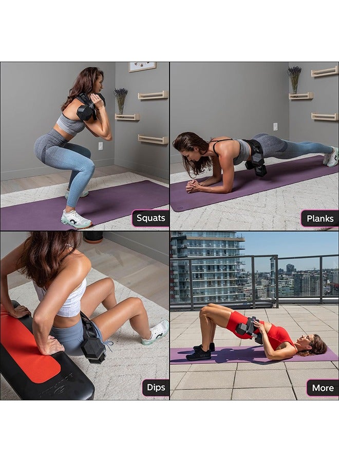 Polish'D Exercise Hip Thrust Belt, Glute Trainer for Home Workouts with Extra Padding, Fully Adjustable Hip Thrust Belt for Dumbbells, Booty Builde, Glute Workout Equipment - Image 3