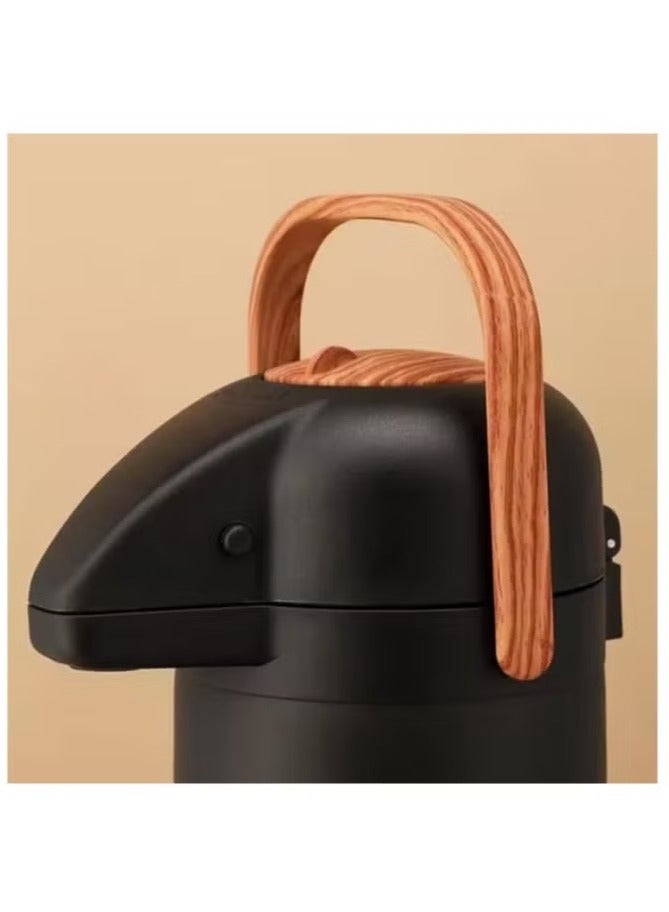 إكسترا ترمس ستانلس ستيل ضغط أسود 1.9 لتر- يحفظ الحرارة والبرودة لساعات - Image 4