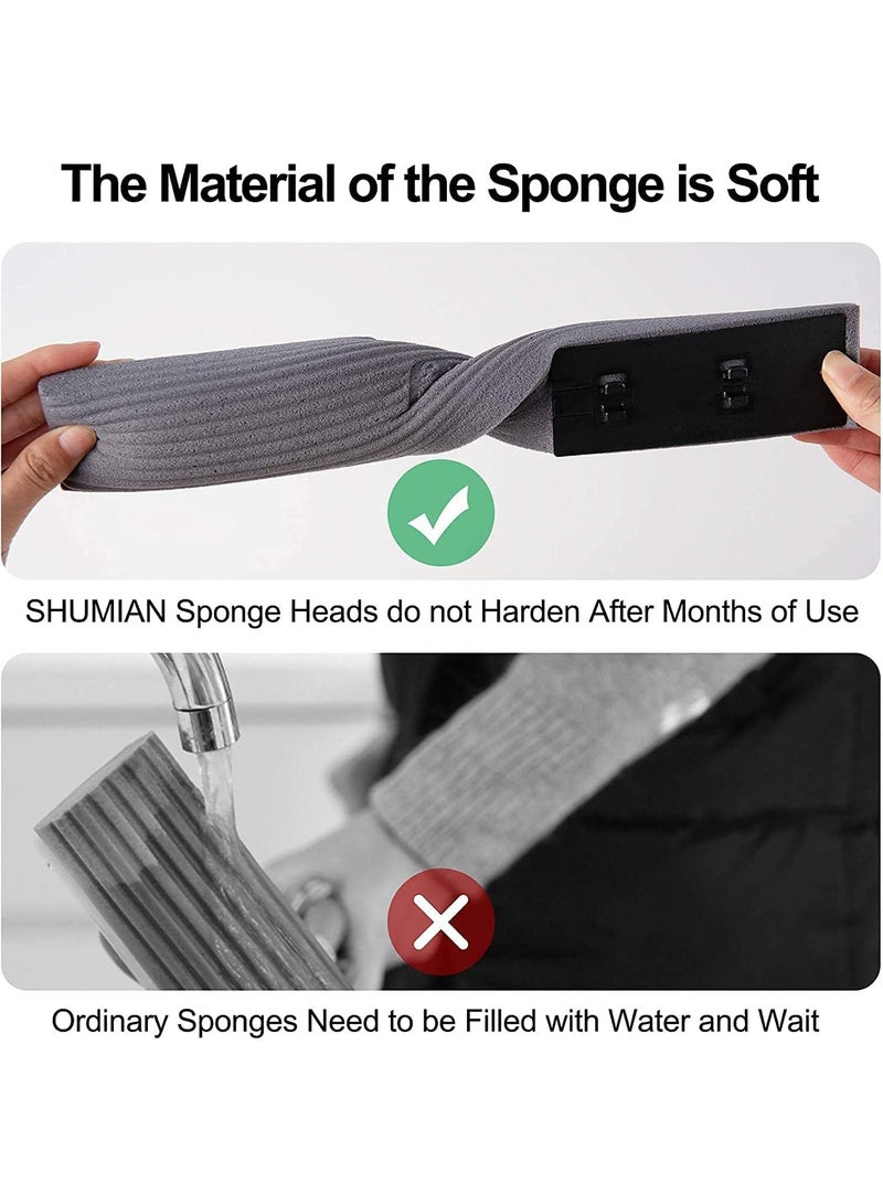 Mop for Floor Cleaning Ergonomic Sponge Mop with Refillable Head Ultra Absorbent - Image 5