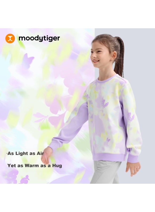 Moodytiger Kids Sweatshirt Soft Comfortable  Spring New Boys Crewneck Printed Air Layer Girls Sportswear - Image 1