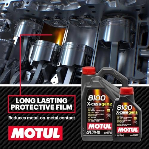 Motul 109776 8100 X-Cess Gen2 5W-40 Motor Oil 5-Liter Bottle - Image 3