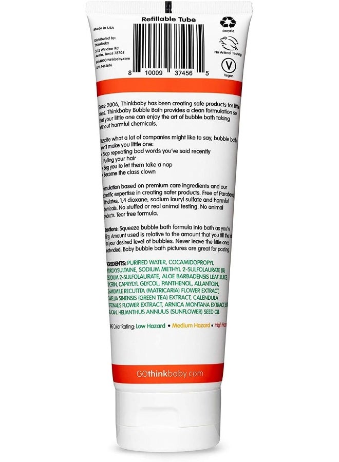 Thinkbaby EWG Verified Bubble Bath For Baby, Kid & Adult, Free of Parabens, Phthalates, 1,4 Dioxane & Toxic chemicals, Ingredient Safety Transparency, 8 Oz - Image 2