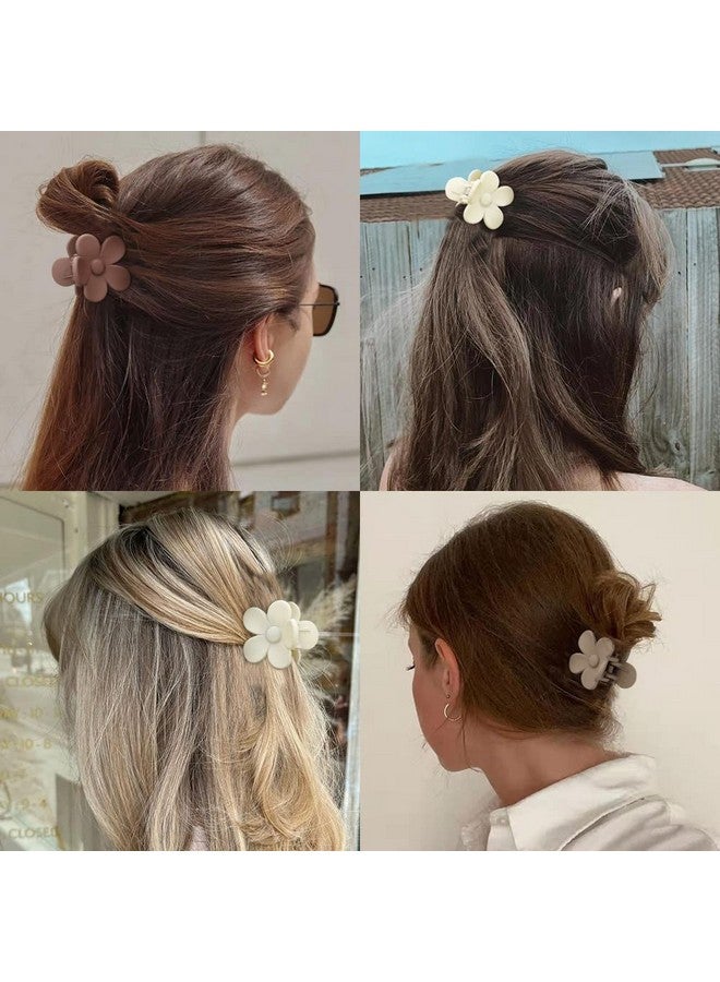 ATODEN Small Flower Hair Accessories: 10Pcs Daisy Claw Clips - 1.6" Matte Tiny Jaw Clips for Thick, Medium and Thin Hair - Cute for Women and Girls - Image 4