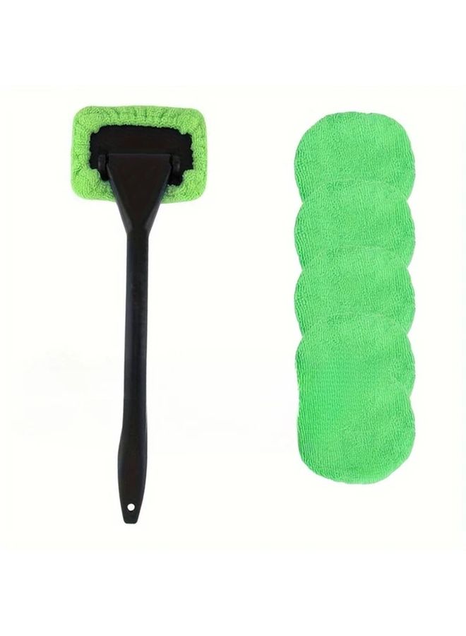 Blue 4 Advanced Reusable Cleaning Pads Plus Glass Wiper for Car Home Windows - Image 1
