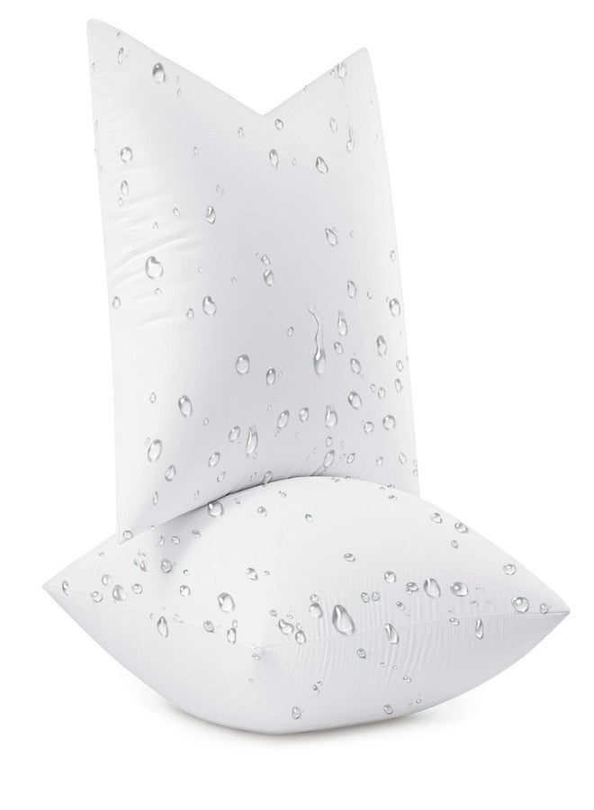 MIULEE Outdoor Pillow Inserts 18x18 Pack of 2 Waterproof Throw Pillow Inserts Decorative 100% Virgin Fibers Filling for Patio Sofa Couch - Image 1