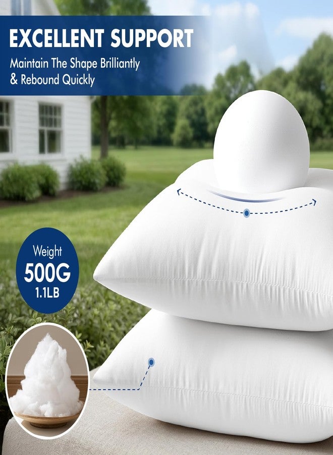 MIULEE Outdoor Pillow Inserts 18x18 Pack of 2 Waterproof Throw Pillow Inserts Decorative 100% Virgin Fibers Filling for Patio Sofa Couch - Image 4
