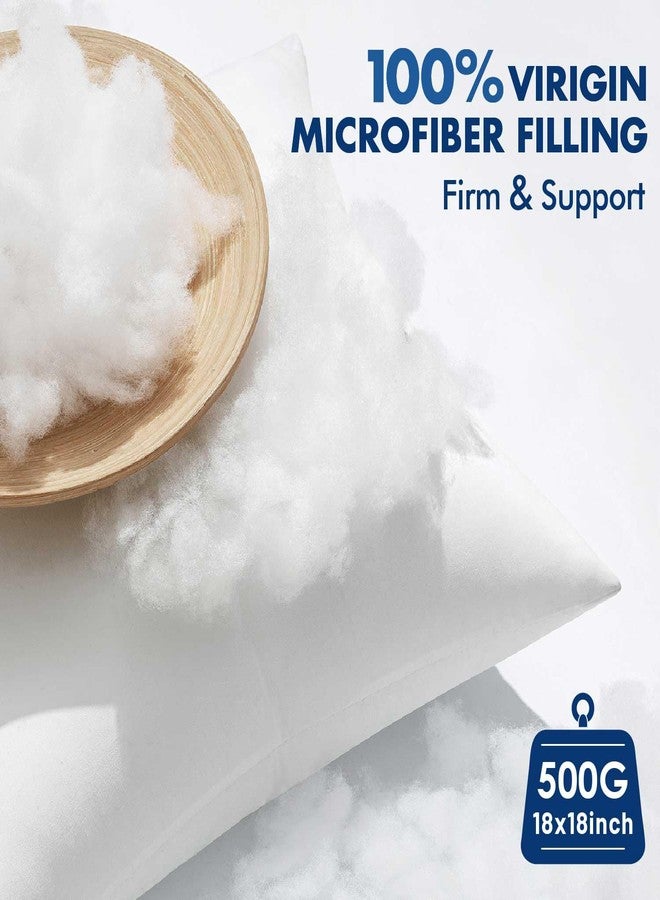 MIULEE Outdoor Pillow Inserts 18x18 Pack of 2 Waterproof Throw Pillow Inserts Decorative 100% Virgin Fibers Filling for Patio Sofa Couch - Image 3