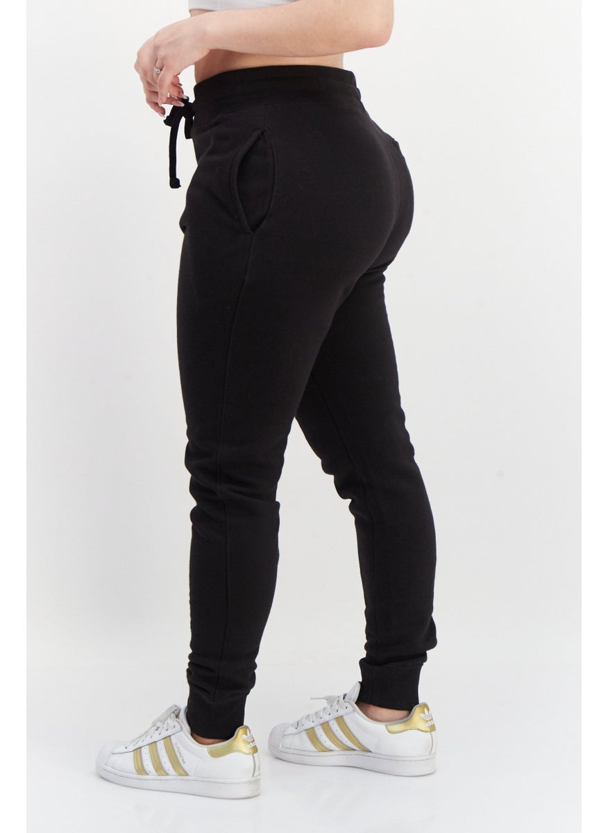 French Connection Women Regular Fit Plain Jogger Pants, Black  - Image 2
