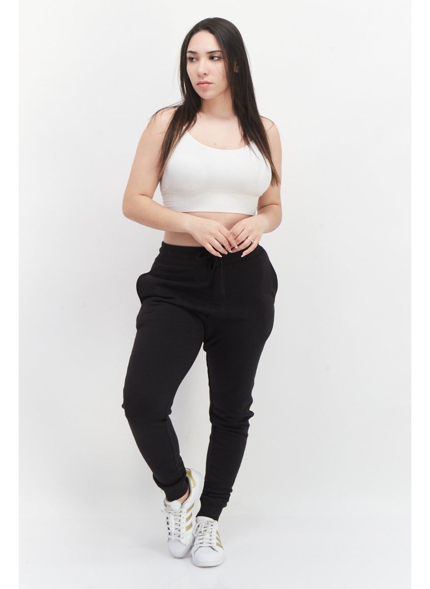 French Connection Women Regular Fit Plain Jogger Pants, Black  - Image 4