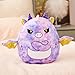 Glow Guards Original 12 Purple TieDye Dragon Plush Pillow Cute Stuffed Animal Soft Toy Dinosaur Birthday Gift for Boys Girls Kids The Angry Dragon - Image 2