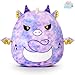 Glow Guards Original 12 Purple TieDye Dragon Plush Pillow Cute Stuffed Animal Soft Toy Dinosaur Birthday Gift for Boys Girls Kids The Angry Dragon - Image 4