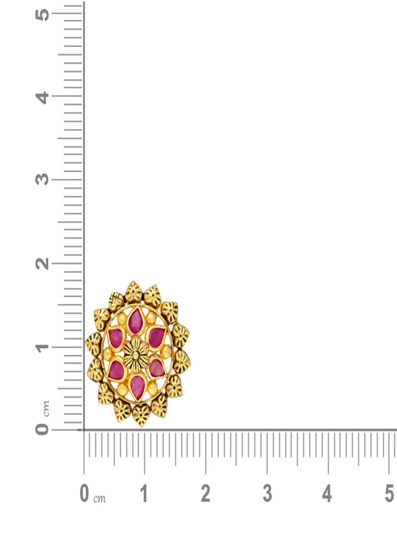 Malabar Gold and Diamonds 22 Carat 916 Purity Precia Gemstone Earrings PRGSPT414ER2Y  - Image 4