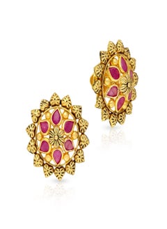 Malabar Gold and Diamonds 22 Carat 916 Purity Precia Gemstone Earrings PRGSPT414ER2Y  - Image 1