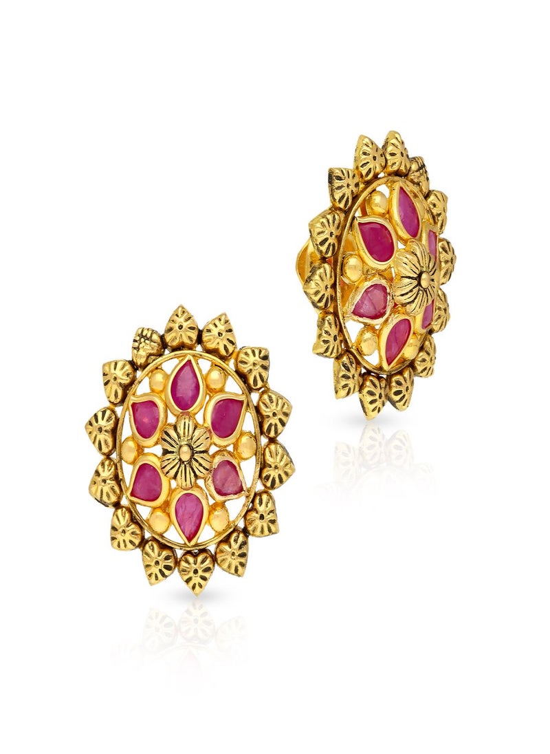 Malabar Gold and Diamonds 22 Carat 916 Purity Precia Gemstone Earrings PRGSPT414ER2Y  - Image 1