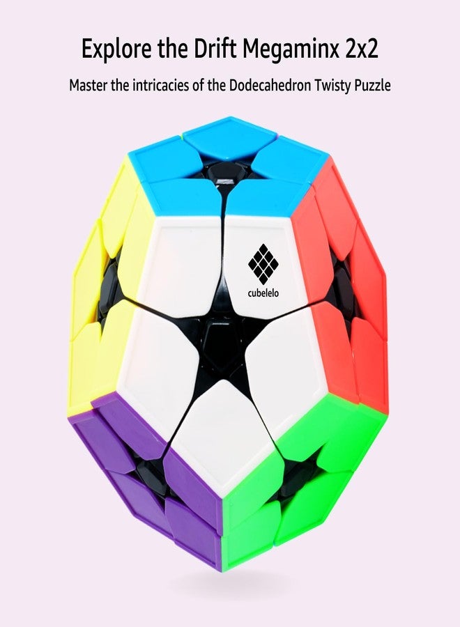 Cubelelo Drift Megaminx 2x2 Stickerless Speedcube Puzzle for Kids & Adults | 12 Sided Unique Challenging Puzzle with Adjustable Tension & Anti-pop Design - Image 2