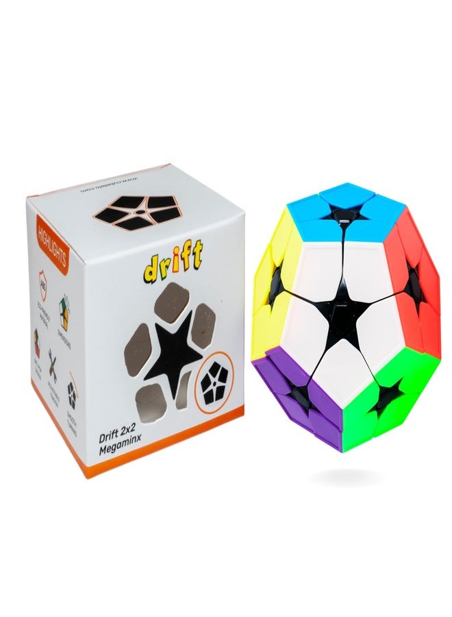 Cubelelo Drift Megaminx 2x2 Stickerless Speedcube Puzzle for Kids & Adults | 12 Sided Unique Challenging Puzzle with Adjustable Tension & Anti-pop Design - Image 1