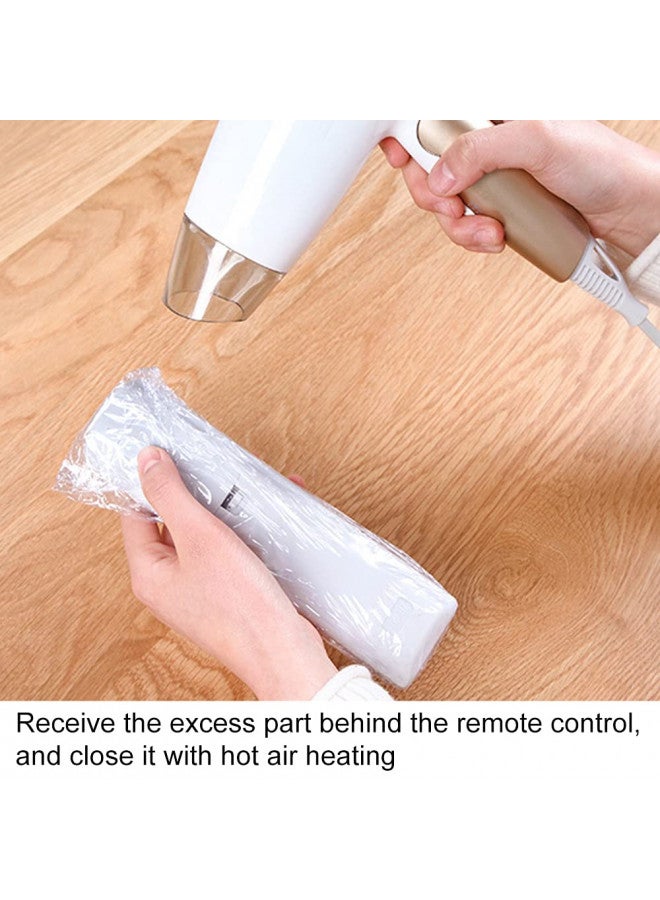 OriGlam 10pcs Shrink Wrap Bags for TV Remote Control, TV Remote Controls Covers Clear Bags, Heat Shrink Wrap Bags (3.93x10.47 Inch) - Image 2