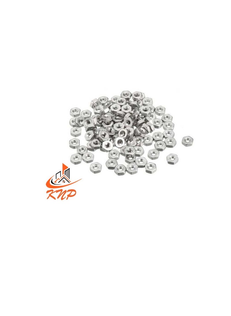 KNP KNP Steel Hexagon Nuts - Pack of 100 (M3) - Image 2