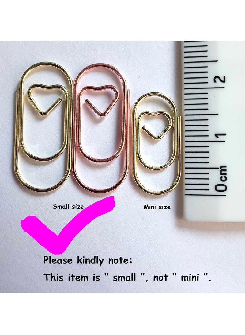 Generic 200 Pcs Small Heart Paper Clips, Rose Gold Paperclips, Cute Wedding Invitation Paper Clips  - Image 4