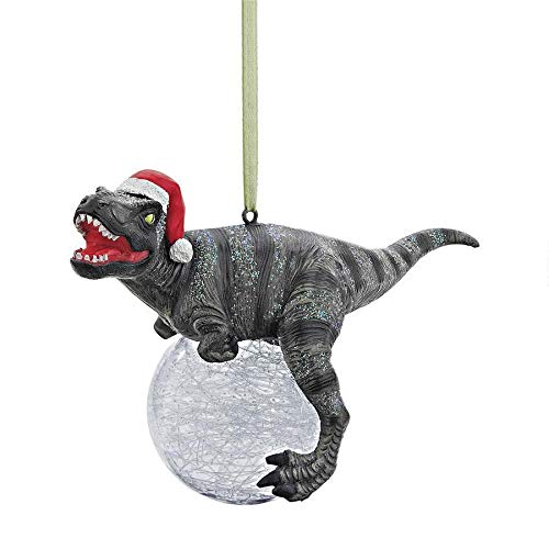 ديزاين توسكانو تصميم Toscano QS93320 blitzer the t rex dinosaur tree tree tree polyresin مع كرة زجاجية 5 بوصة واحدة - Image 2