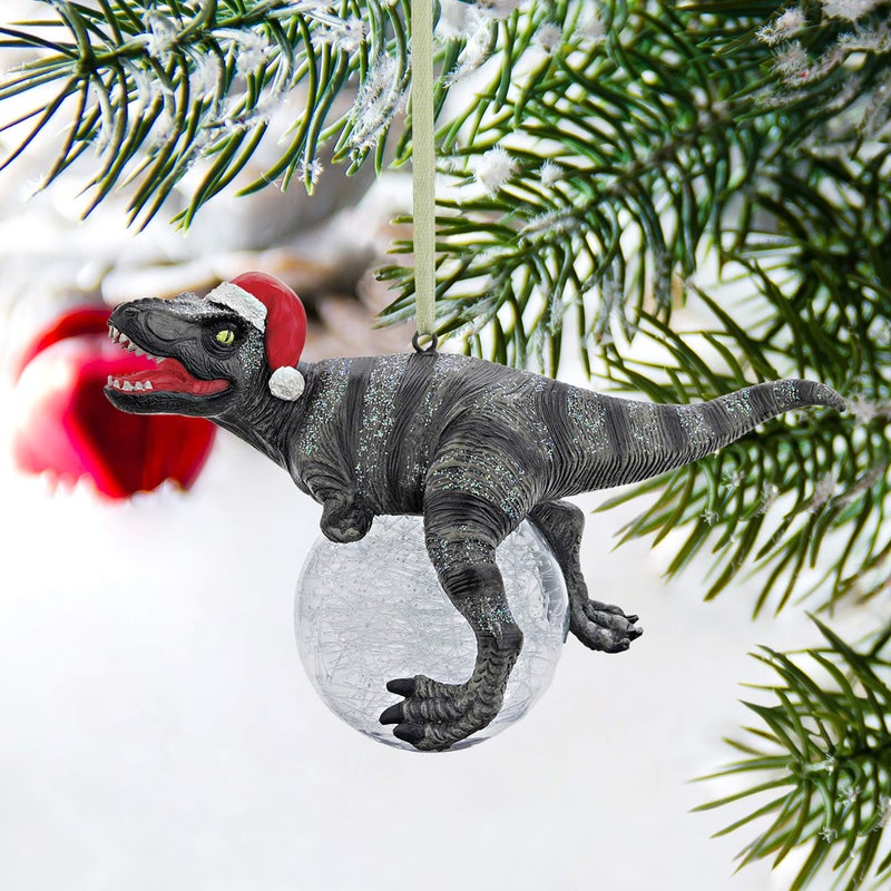 ديزاين توسكانو تصميم Toscano QS93320 blitzer the t rex dinosaur tree tree tree polyresin مع كرة زجاجية 5 بوصة واحدة - Image 3