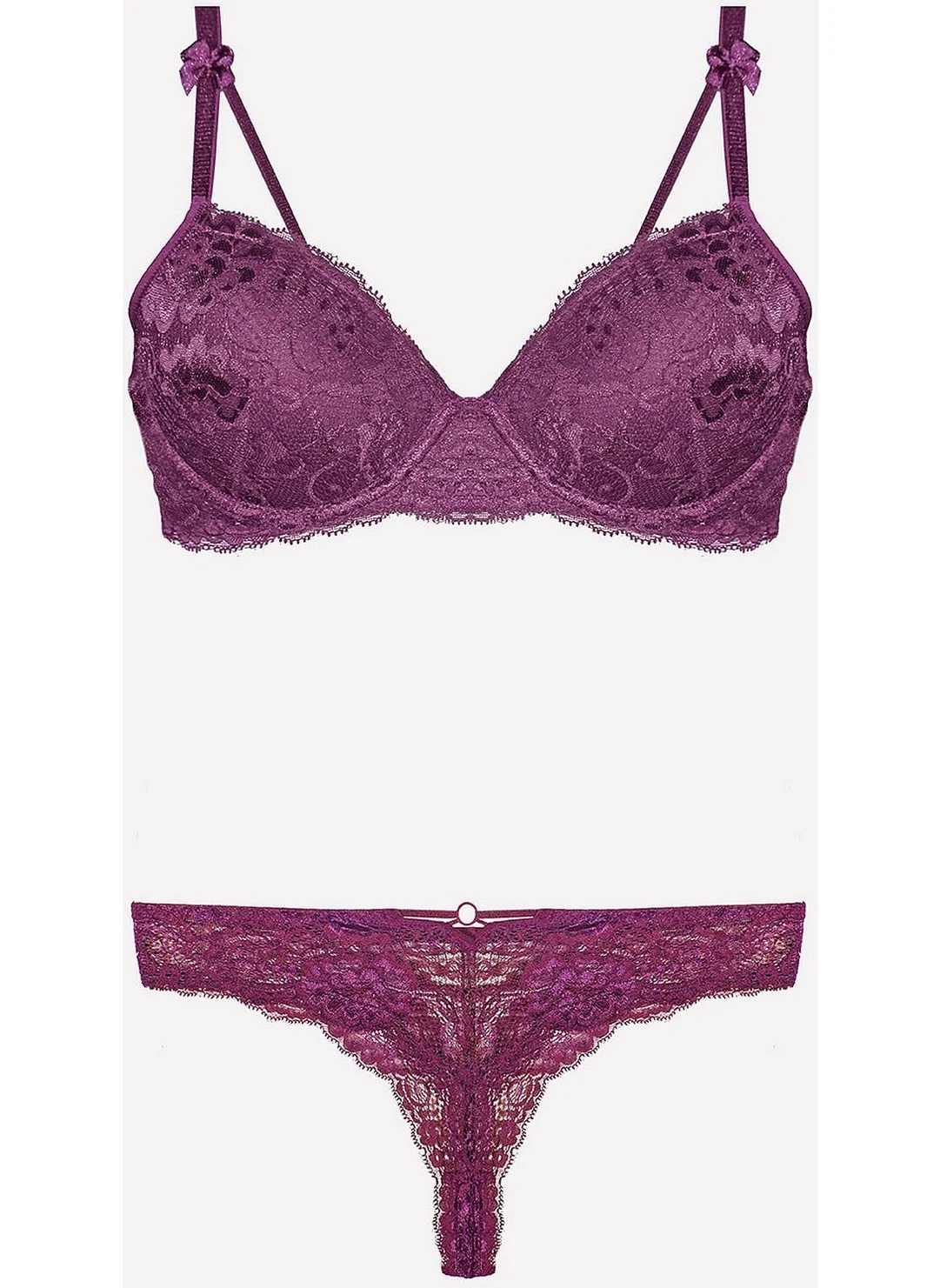 Nurteks 4430 Women's Support Bra Panty Set-Purple