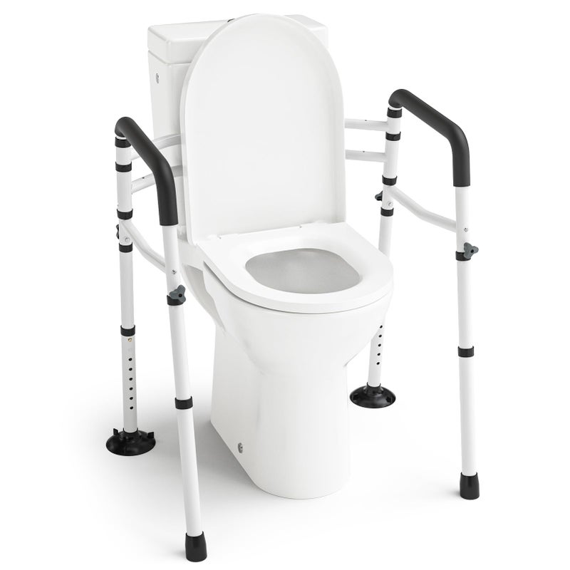 WAYES Toilet Safety Rails Adjustable Detachable Toilet Frame for Elderly Seniors Handicap Disabled Foldable Handicap Toilet Handles Fit Most Toilets 300 LB - Image 3
