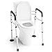 WAYES Toilet Safety Rails Adjustable Detachable Toilet Frame for Elderly Seniors Handicap Disabled Foldable Handicap Toilet Handles Fit Most Toilets 300 LB - Image 1