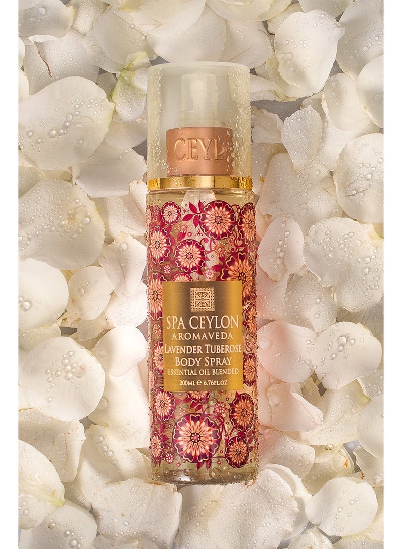 SPA CEYLON Lavender Tuberose Body Spray Fragrant Body Mist with Lavender & Tuberose | Elegant Women's Perfume for All-Day Scent - Image 2
