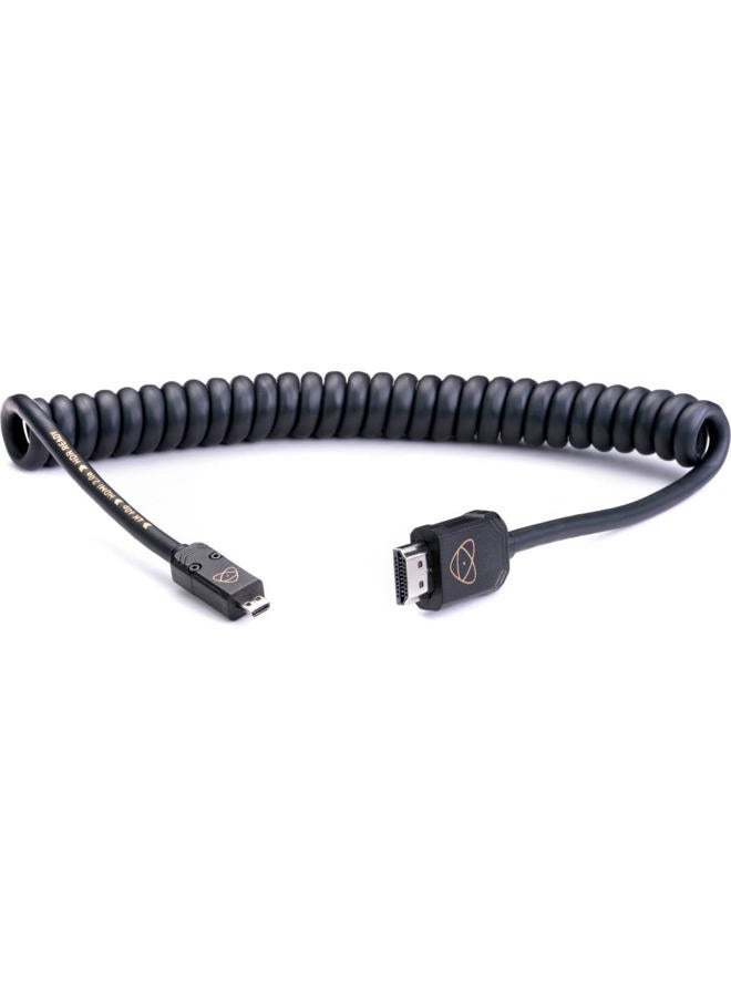 Atom 4 K60 °C2 HDMI Cable Micro 40 cm Cast Connector (80 cm Extended – Black
