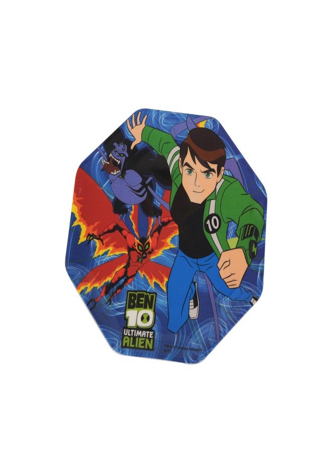 HOOM Eight Angle Melamine Plate for Kids - Printed Cartoon Character Design, Durable & BPA-Free, Ideal for Toddlers and Children (Ben 10 - Ultimate Alien) - Image 1