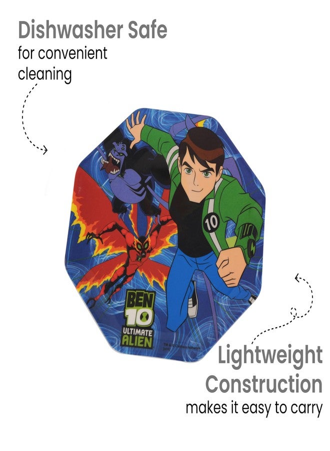 HOOM Eight Angle Melamine Plate for Kids - Printed Cartoon Character Design, Durable & BPA-Free, Ideal for Toddlers and Children (Ben 10 - Ultimate Alien) - Image 3