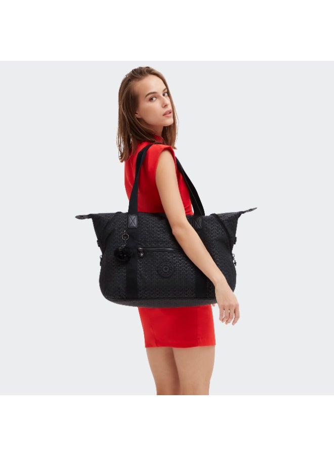 kipling Art M Travel Tote With Trolley Sleeve Signature Emb - Image 2