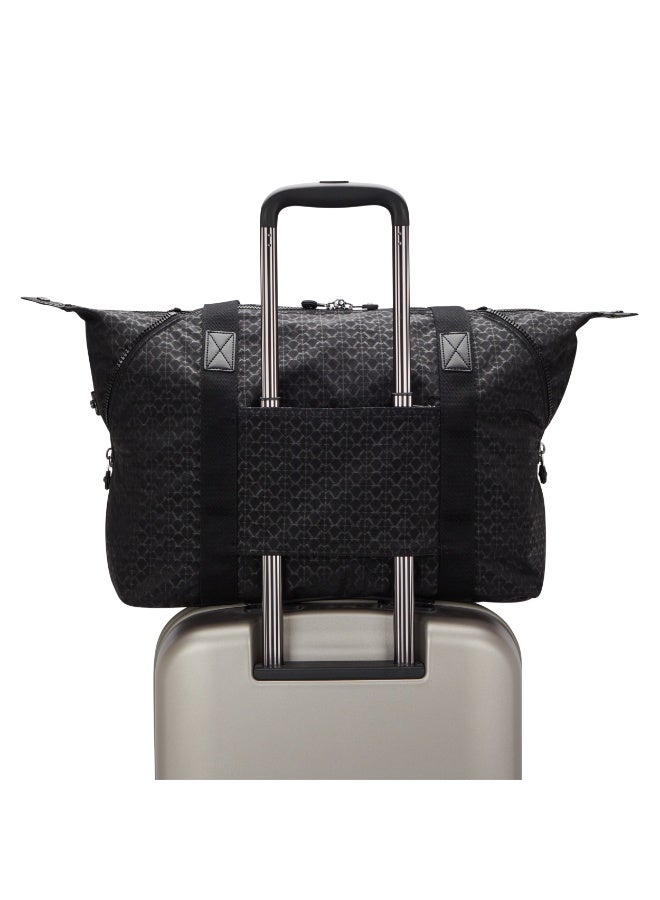 kipling Art M Travel Tote With Trolley Sleeve Signature Emb - Image 3