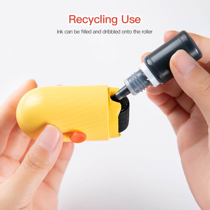 Roller Stamp: 0.8 Inch Wide Purple ABS Steel - Wide Coverage Design Recyclable DIY Stamp for Home Office Junk Mail Info Blocking - Image 5