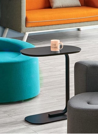 C Shaped End Table, Side Table for Couch and Bed, Small Side Table, TV Tray Table for Small Spaces, Living Room, Bedroom, Rustic Snack Table 45*30*63CM - view 3