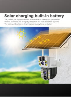 DOCKCASE DOCKCASE 4.0MP 4G Sim Card Solar Camera PTZ 360°View Solar Powered Outdoor Security Camera  - Image 3