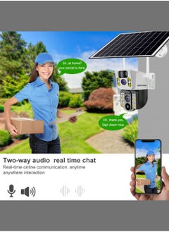 DOCKCASE DOCKCASE 4.0MP 4G Sim Card Solar Camera PTZ 360°View Solar Powered Outdoor Security Camera  - Image 4