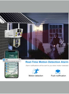 DOCKCASE DOCKCASE 4.0MP 4G Sim Card Solar Camera PTZ 360°View Solar Powered Outdoor Security Camera  - Image 5